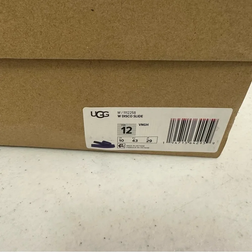 New Ugg Disco Slide Flatform Platform Sandal Slippers Violet Night - Picture 6 of 6